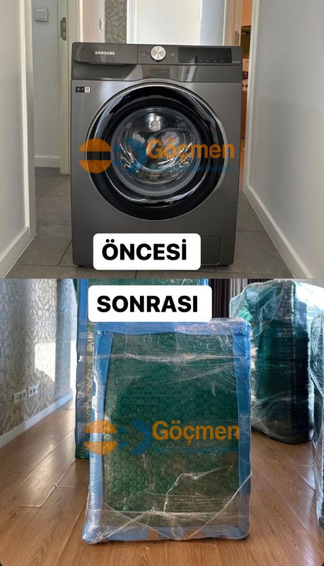 çamaşır makinası paketleme öncesi ve sonrası hizmeti gebze evden eve nakliyat 